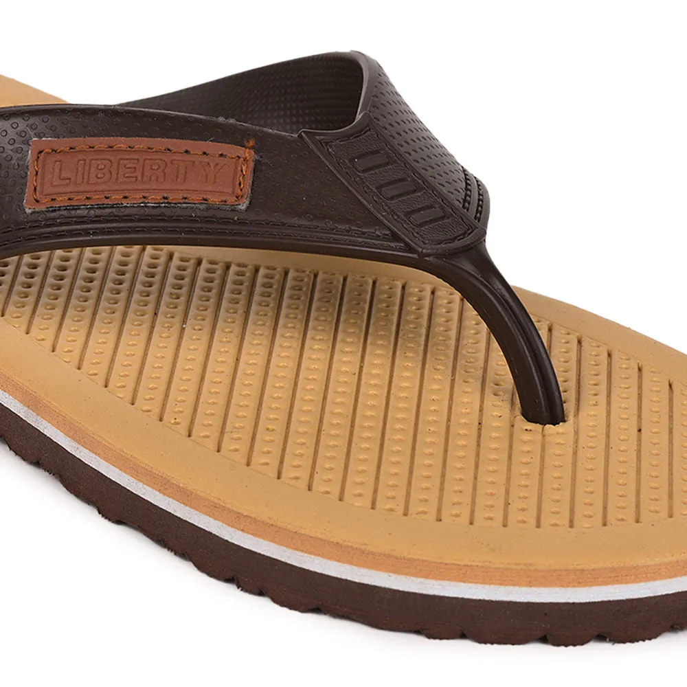 A-HA Casual Beige Flip-Flops For Men HARRISON By Liberty