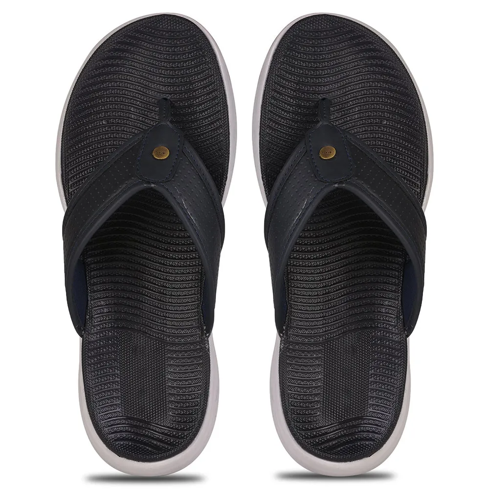 A-HA Casual Navy Blue Flip-Flops For Men IMPACT-30 By Liberty