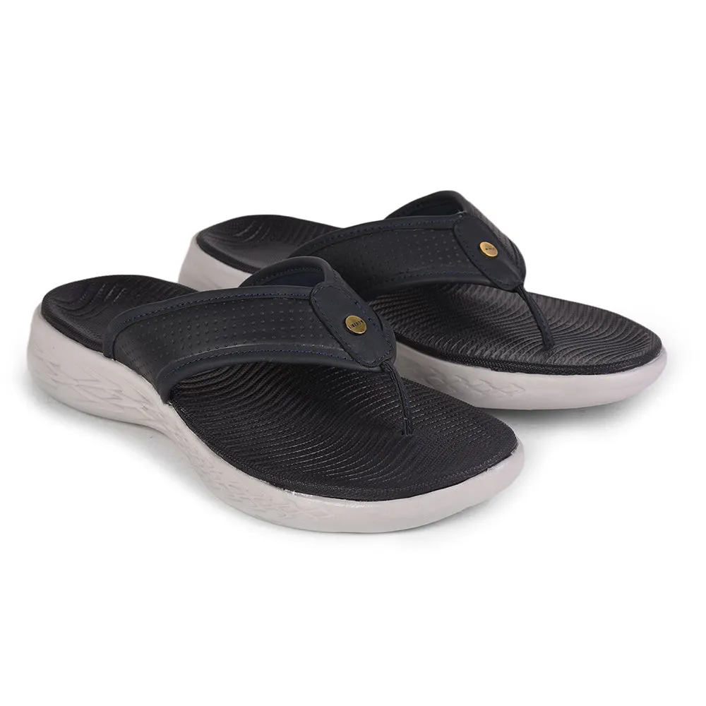 A-HA Casual Navy Blue Flip-Flops For Men IMPACT-30 By Liberty