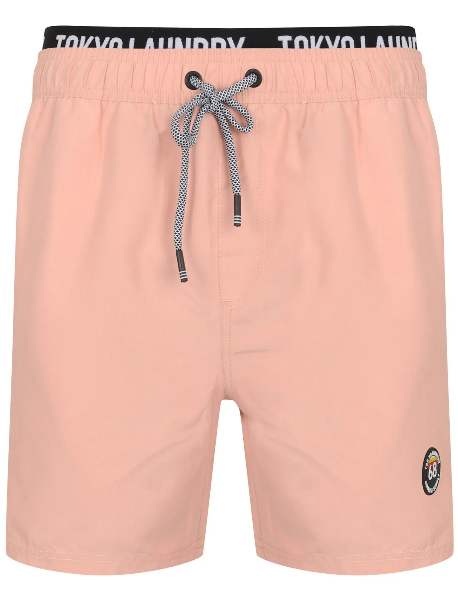 Ailani Swim Shorts with Plush Waistband Insert In Coral Cloud - Tokyo Laundry