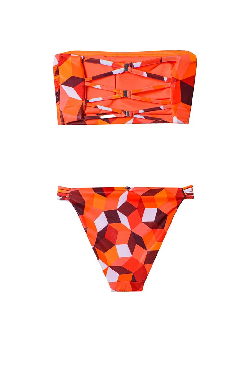 Amalfi Strapless Bikini Set Orange