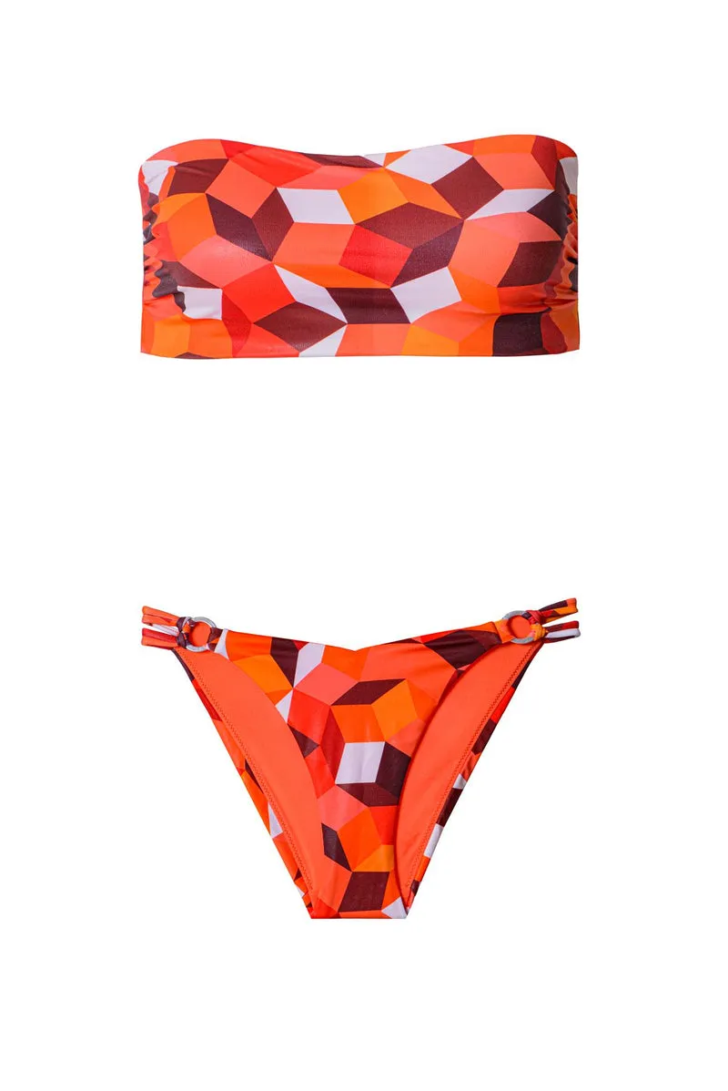 Amalfi Strapless Bikini Set Orange