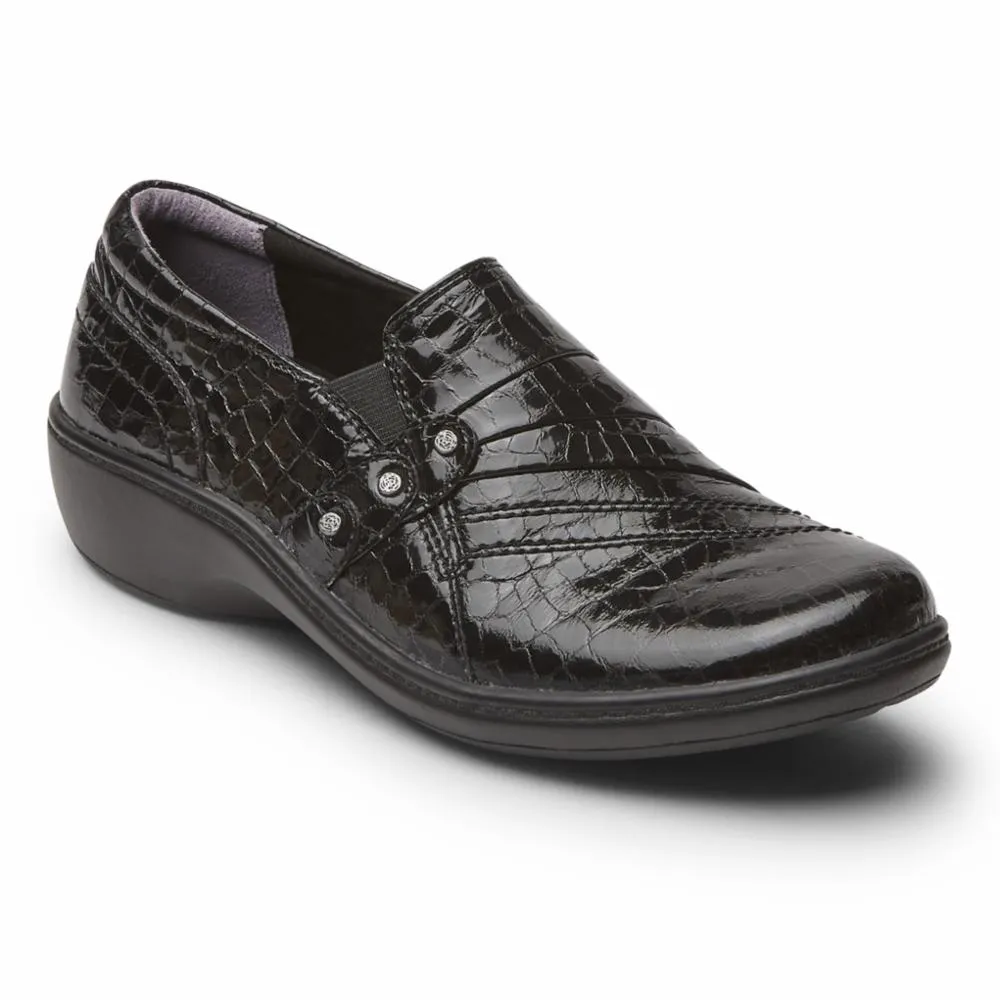 Danielle-AR Black Croco Aravon Duxbury Womens Shoes