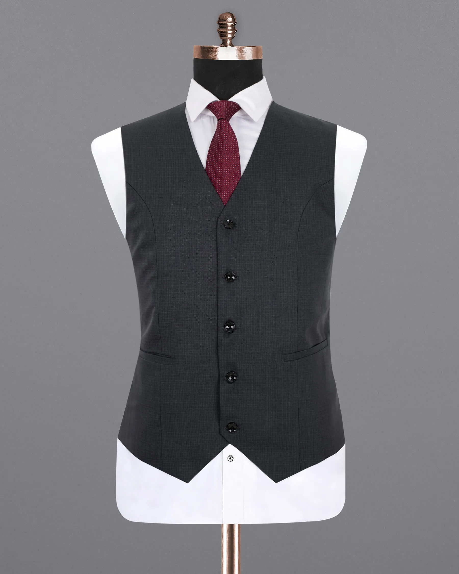 Baltic Sea Plaid Wool Rich Waistcoat