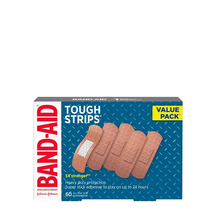 Band-Aid TOUGH-STRIPS Adhesive Bandages, All One Size