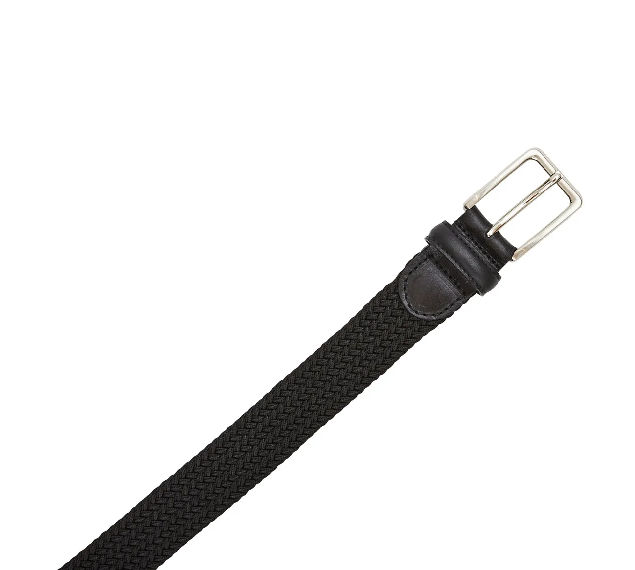 Black Fine Webbing Belt