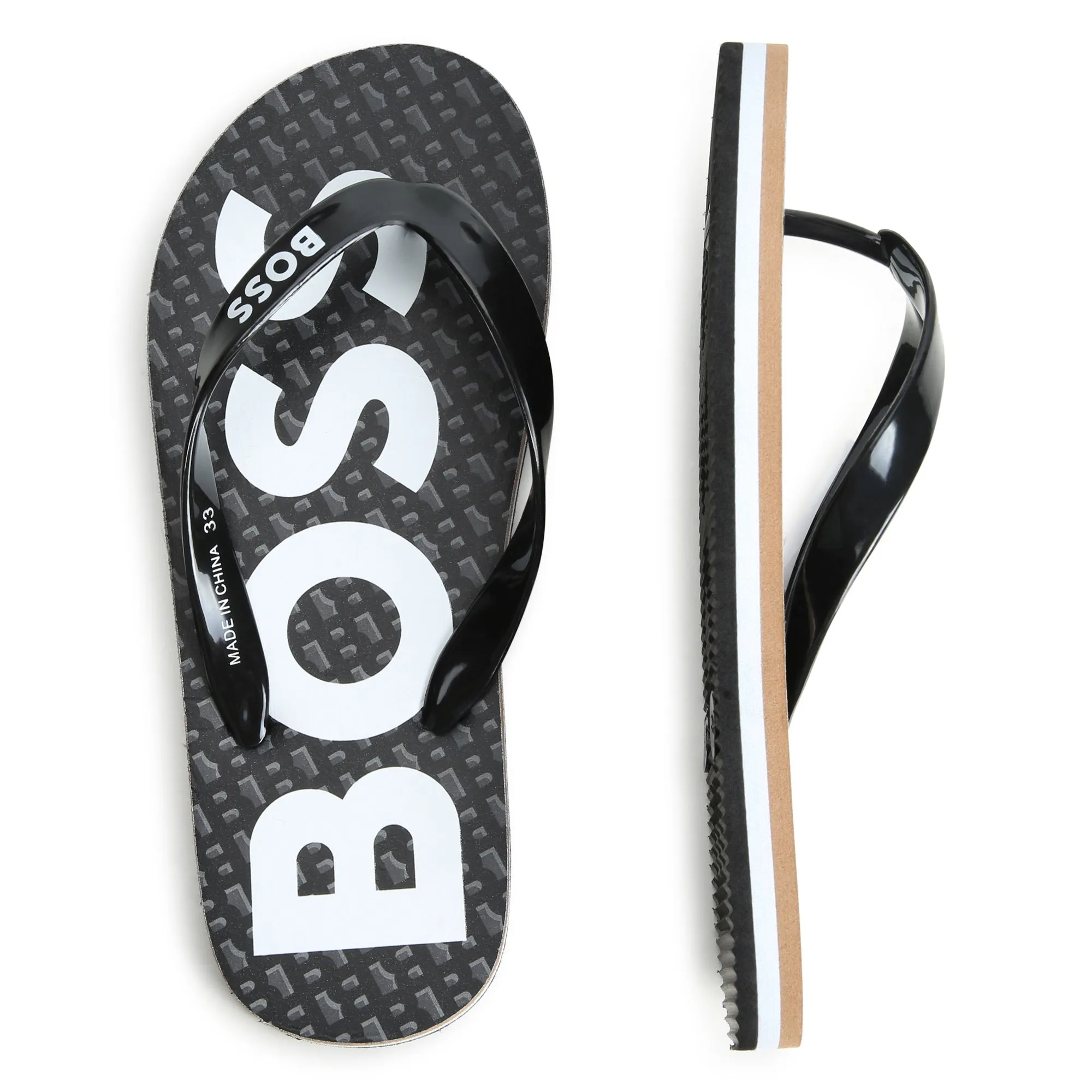 Black Logo Flip Flops