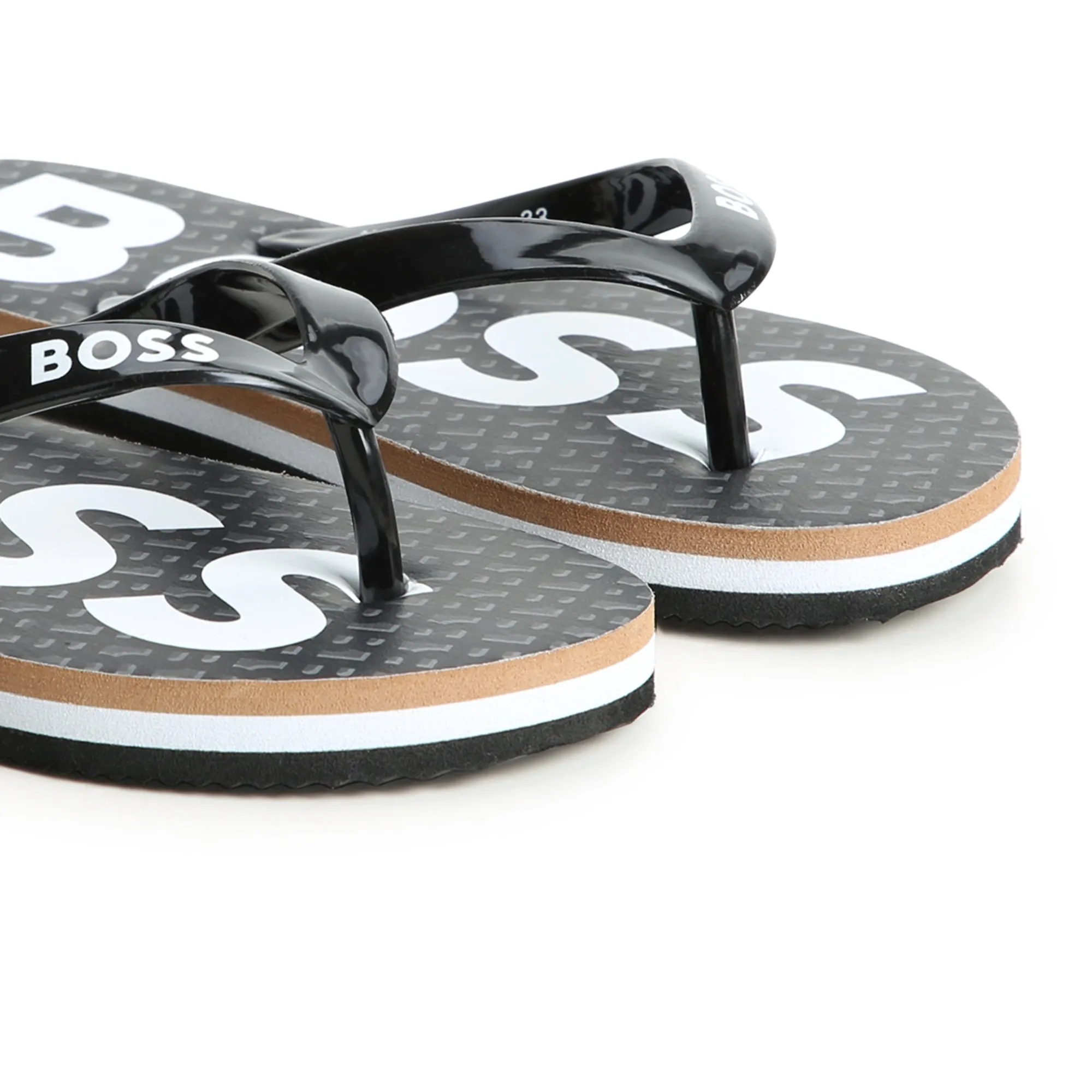 Black Logo Flip Flops