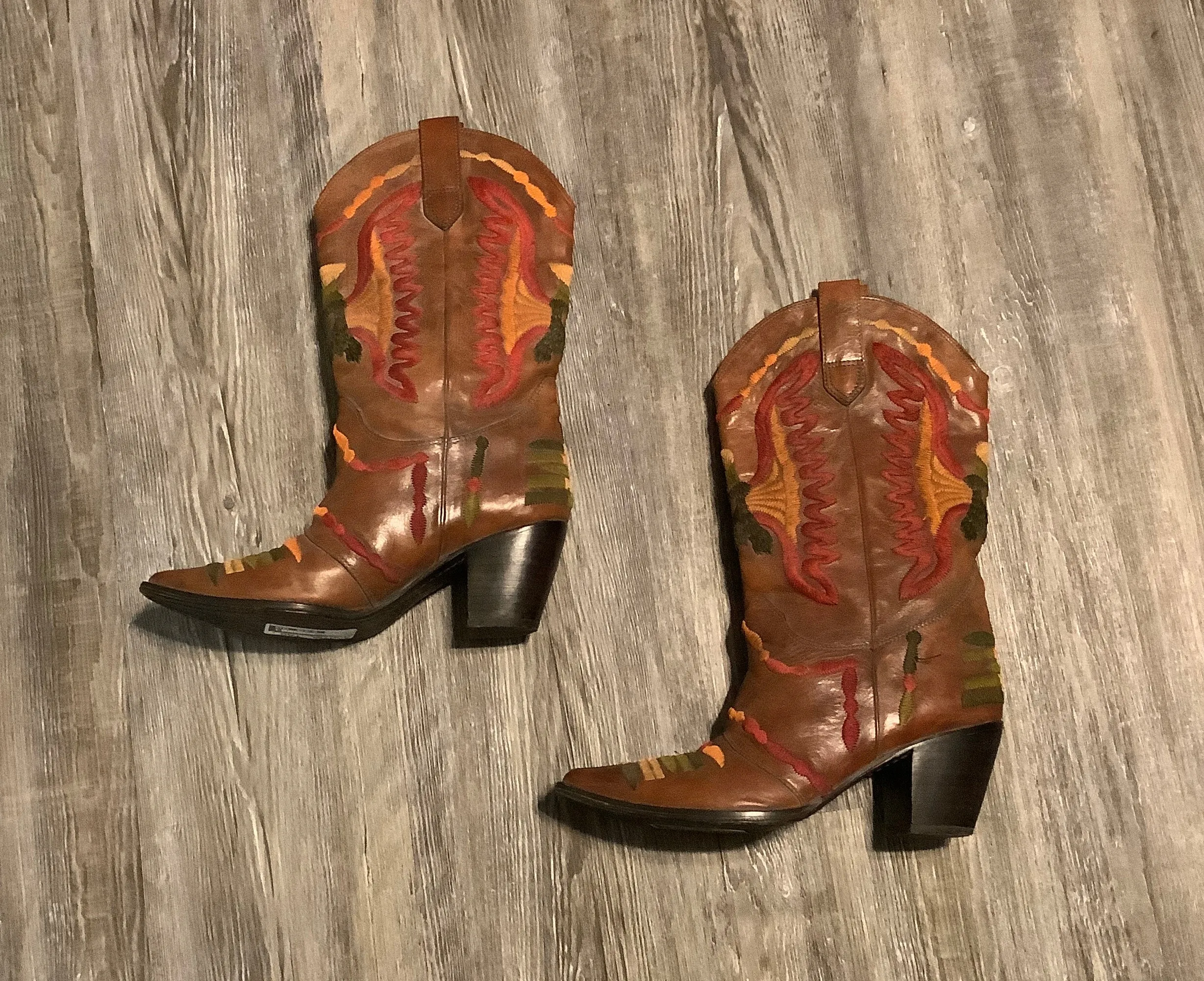 Boots Western By Vaneli In Brown, Size: 8.5