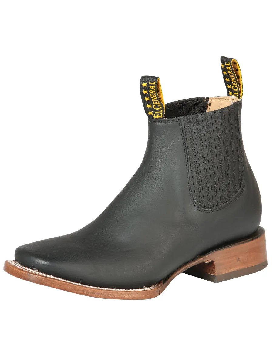 Botines Vaqueros Rodeo Clasicos de Piel Genuina para Hombre 'El General' - ID: 126604