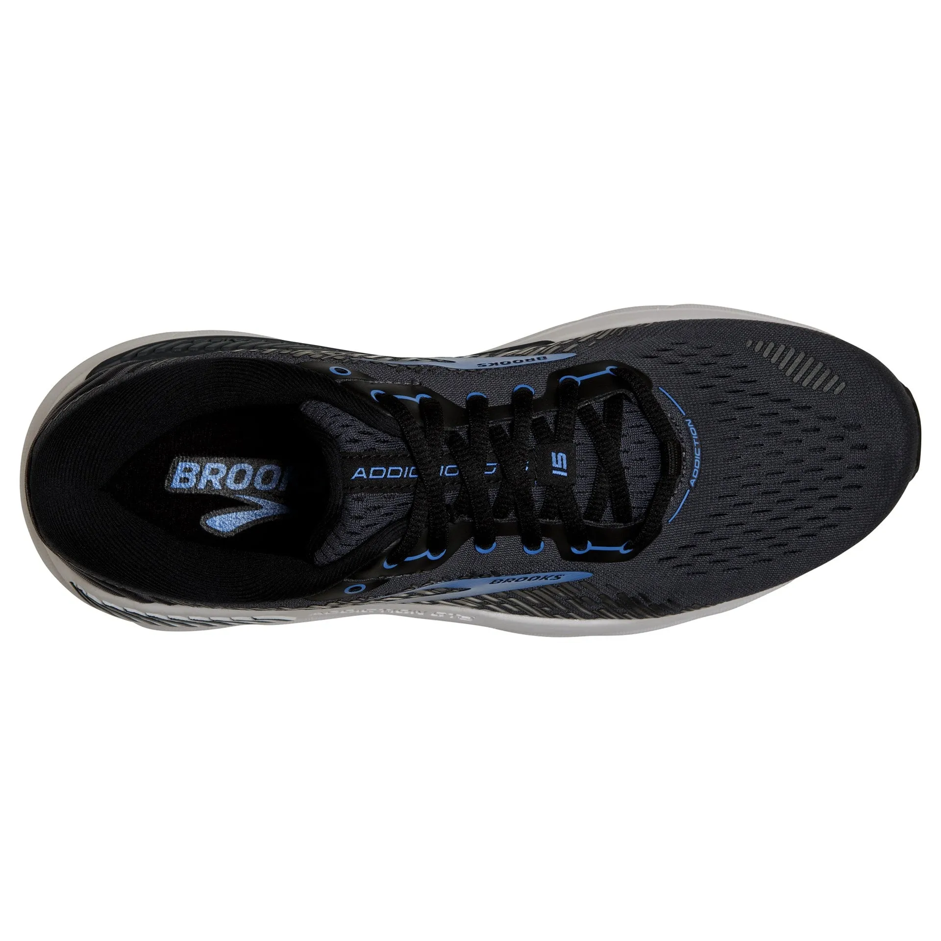 Brooks Addiction GTS 15 Mens Wide Width Running Shoes - India Ink, Black, Blue