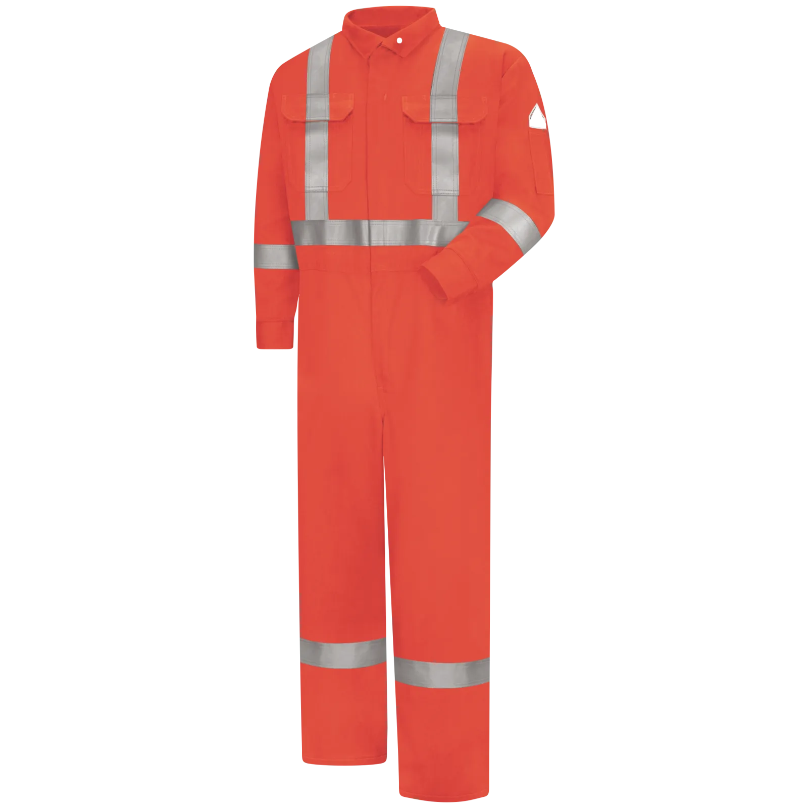 Bulwark Men's Premium FR Orange Coverall with Reflective Trim