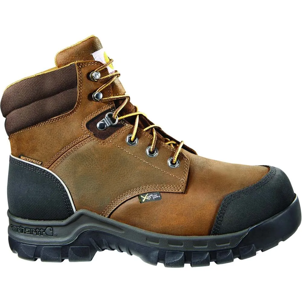 Carhartt Men's 6" Comp Toe WP Metguard Work Boot - Brown - CMF6720