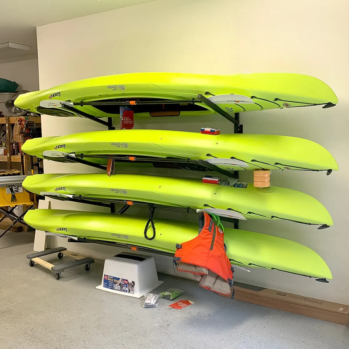 Champlain Kayak Storage | Indoor Adjustable Rack | 4 Levels