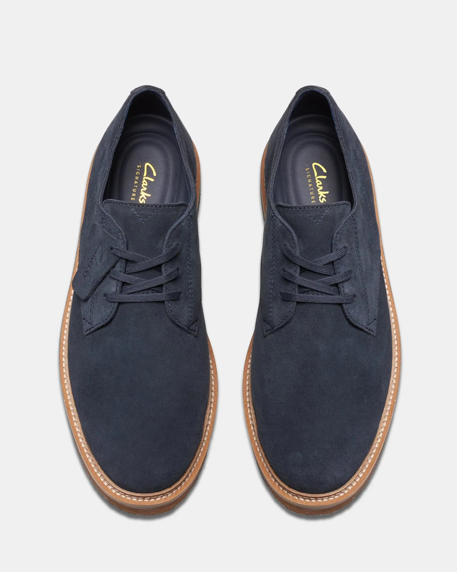 Clarkdale Derby Navy Suede