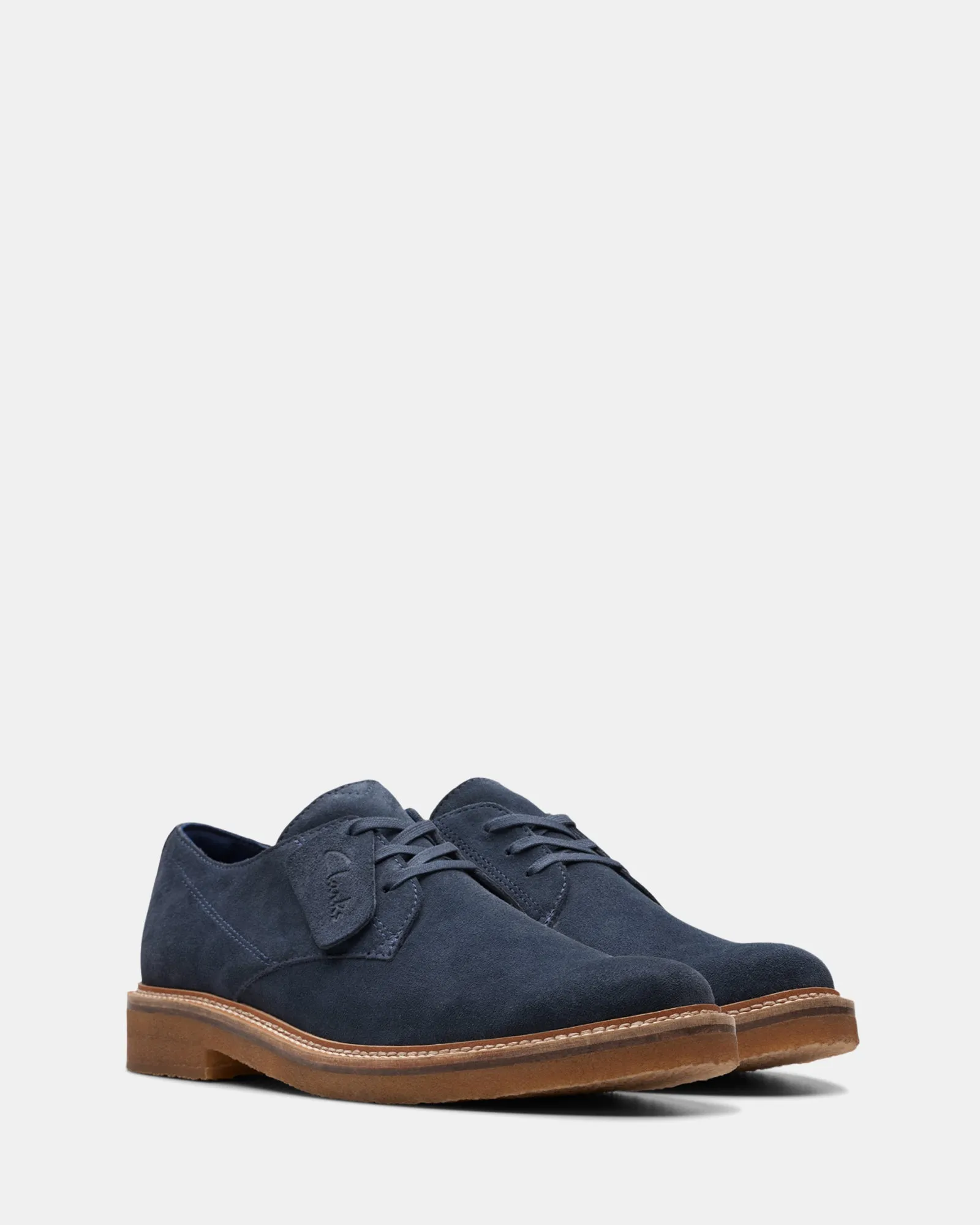 Clarkdale Derby Navy Suede