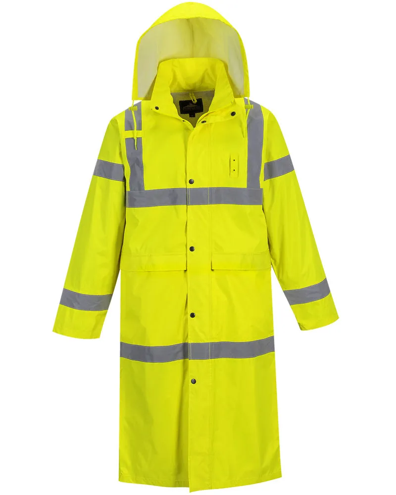 Class 3 Portwest Hi-Vis Reflective 48" Rain Jacket