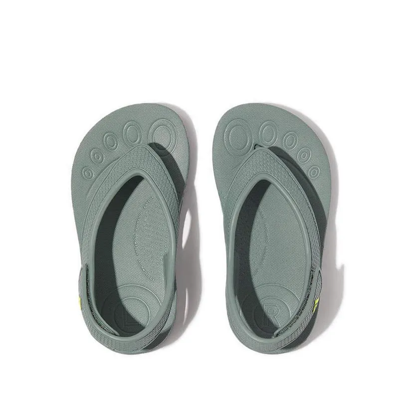 Fitflop Iqushion Kid's Toddler Ergonomic Back-Strap Flip-Flops - Greystone