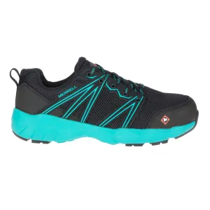 Fullbench Superlite Women's Alloy-Toe Work Shoes Black/Teal