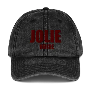 Jolie Noire Vintage Dad Hat- Black