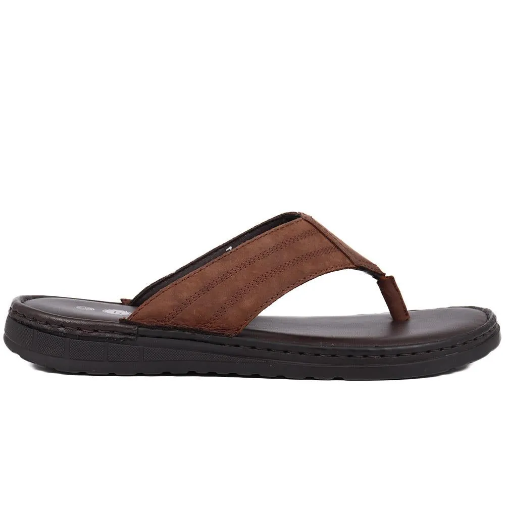 Leather Toe-Post Sandals  - THEST39001 / 325 795