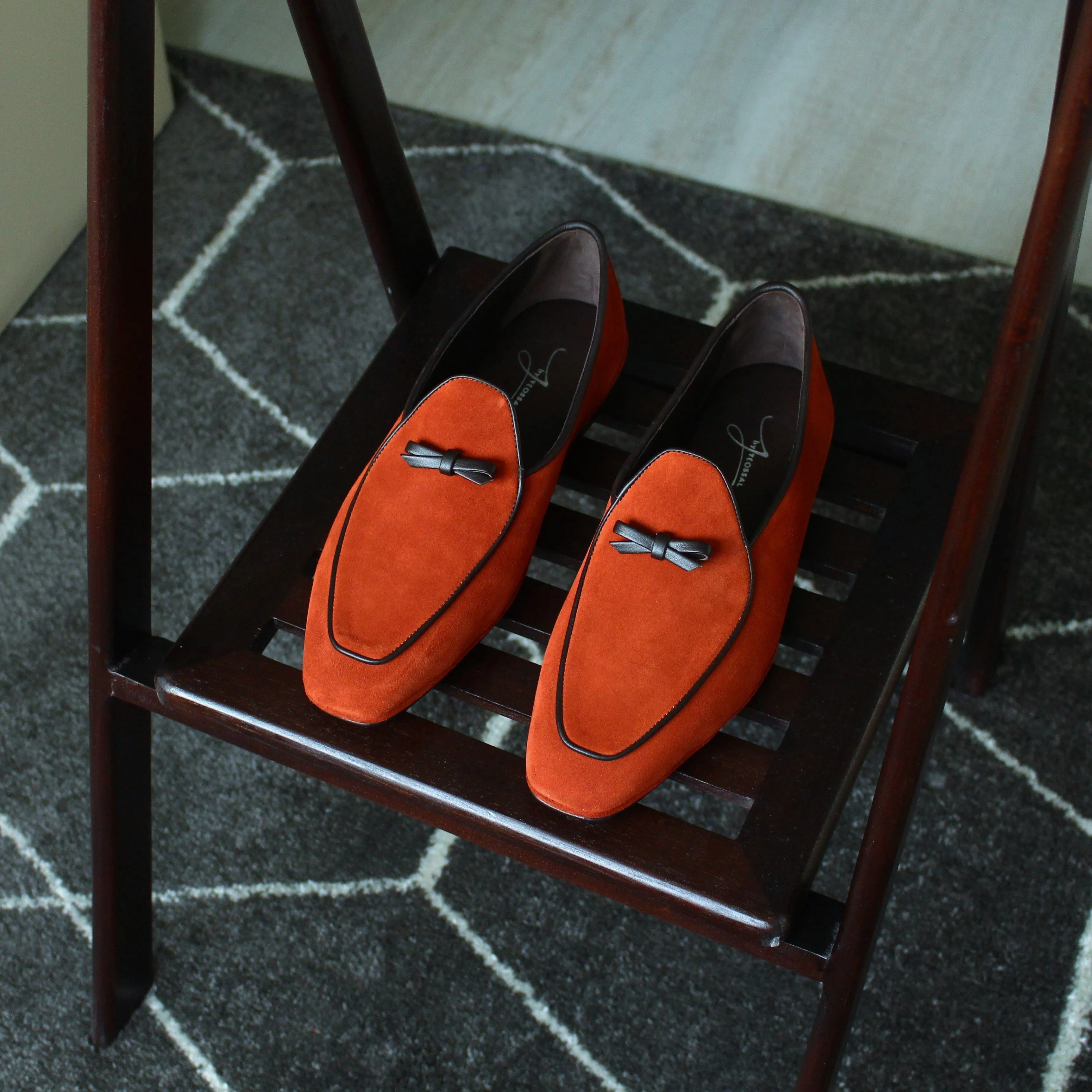 Leonie Suede Loafer With Tie