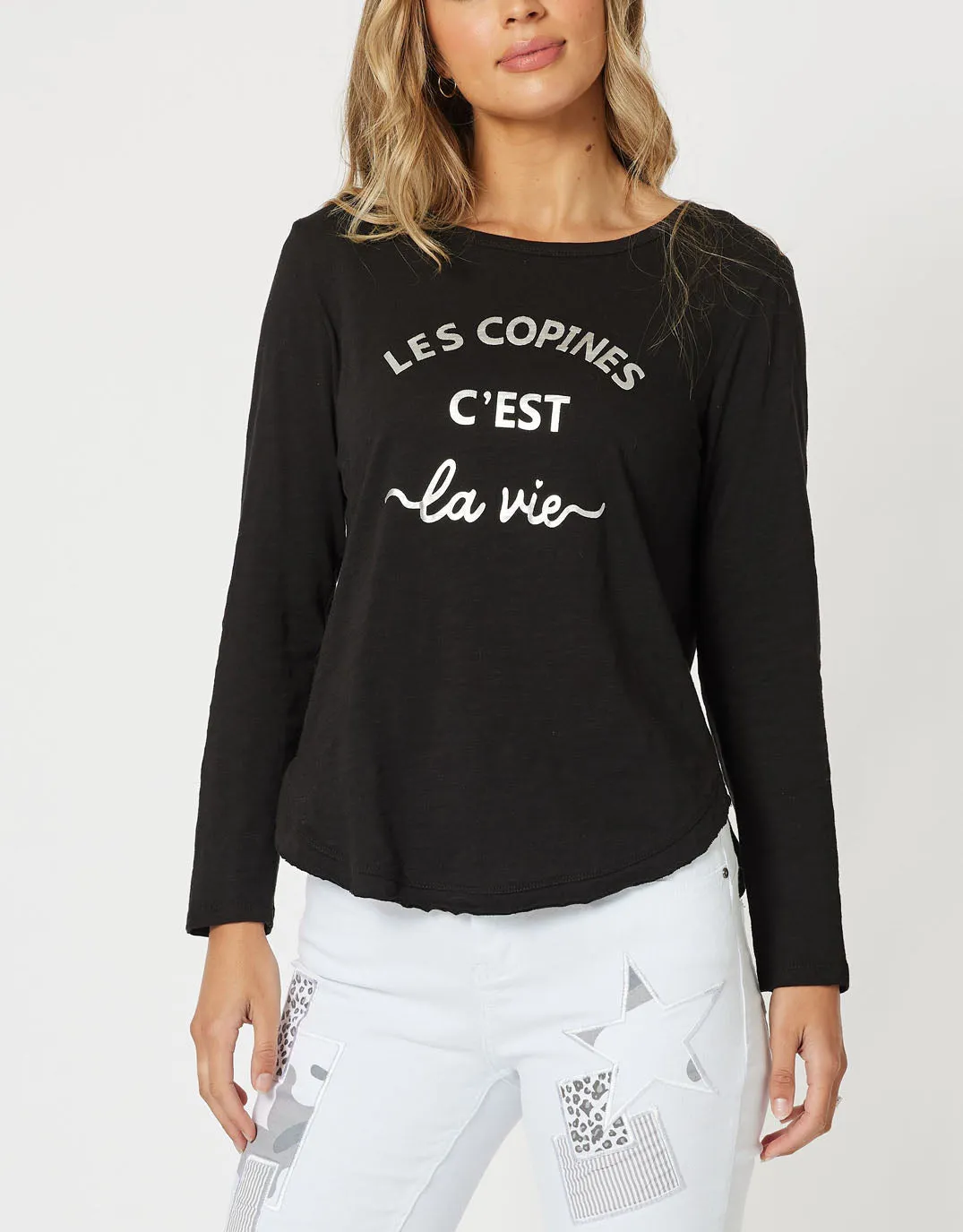 Les Copines Long Sleeve T-Shirt - Black