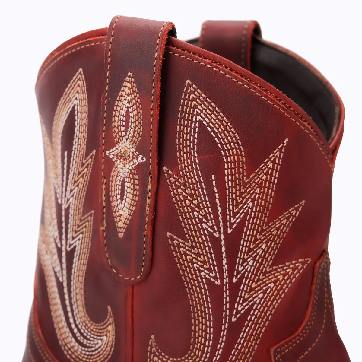 Lexington Bootie by Lane Boots, Smoldering Ruby Cowgirl Boots| Bourbon Cowgirl