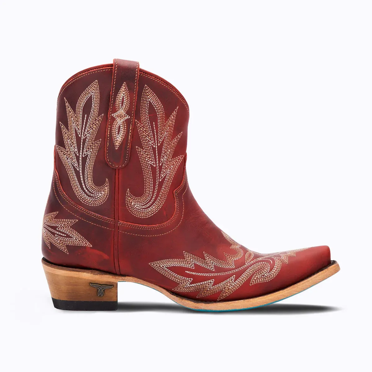 Lexington Bootie by Lane Boots, Smoldering Ruby Cowgirl Boots| Bourbon Cowgirl