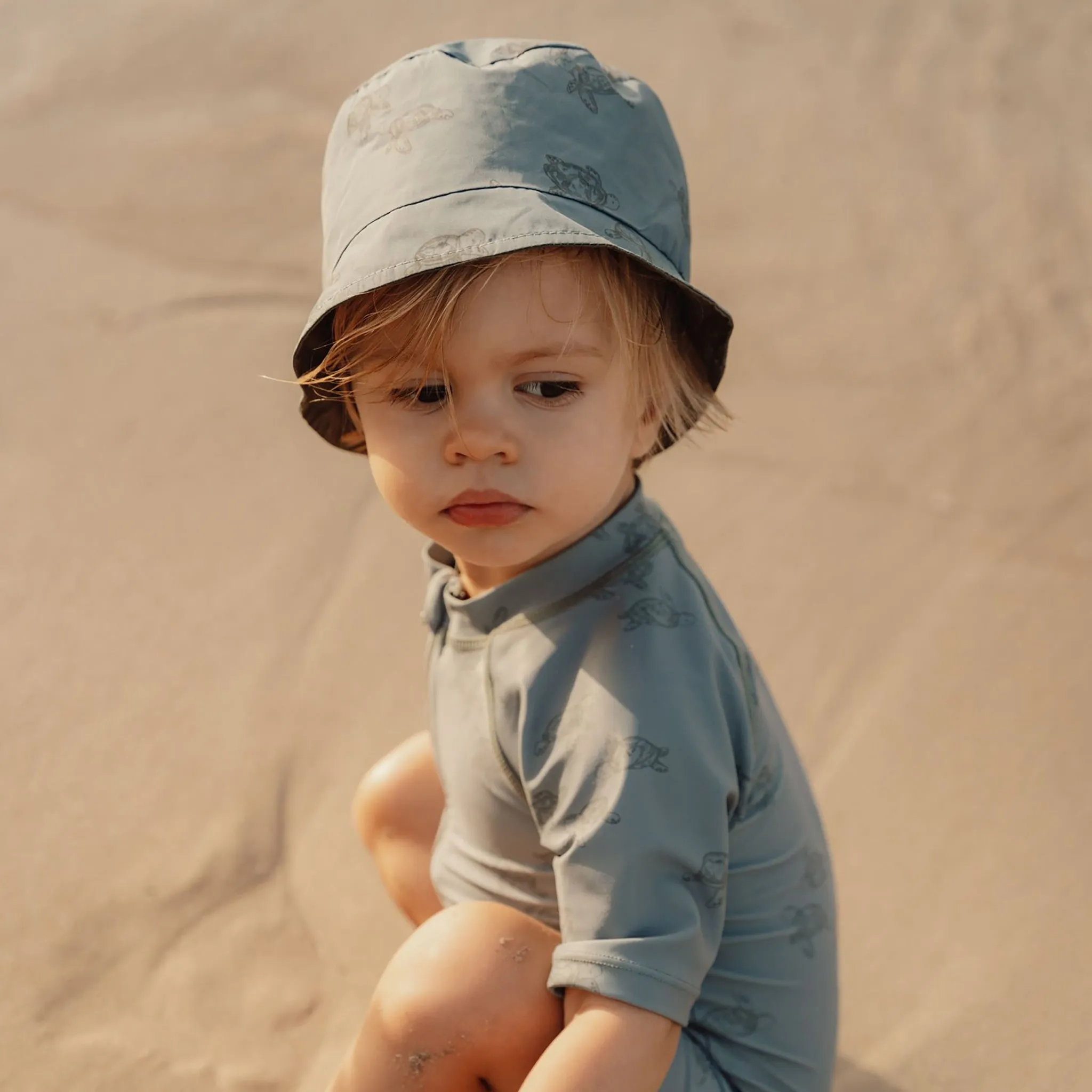 Little Dutch Reversible Bucket Hat - Fresh Greens & Turtle Island