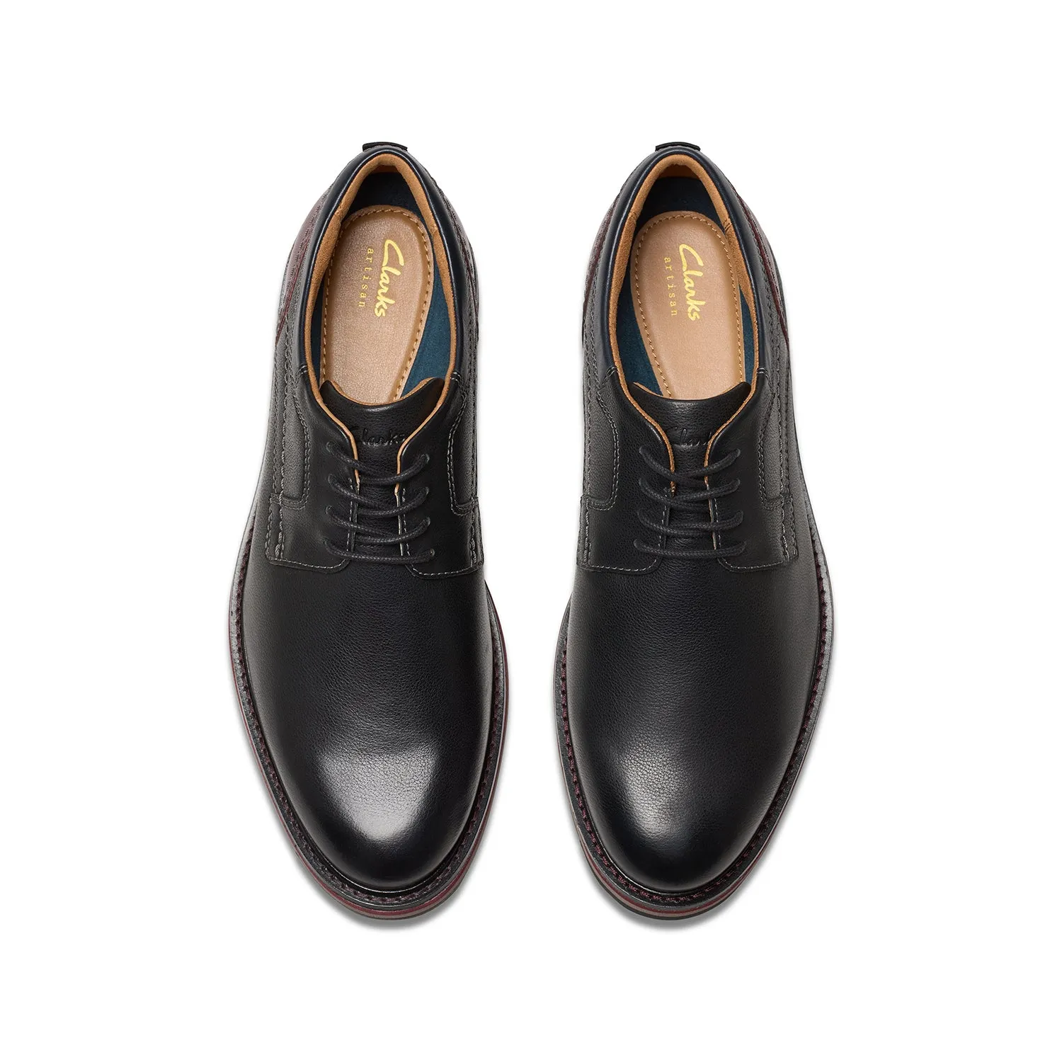 Mens - Monahan Plain Black Leather