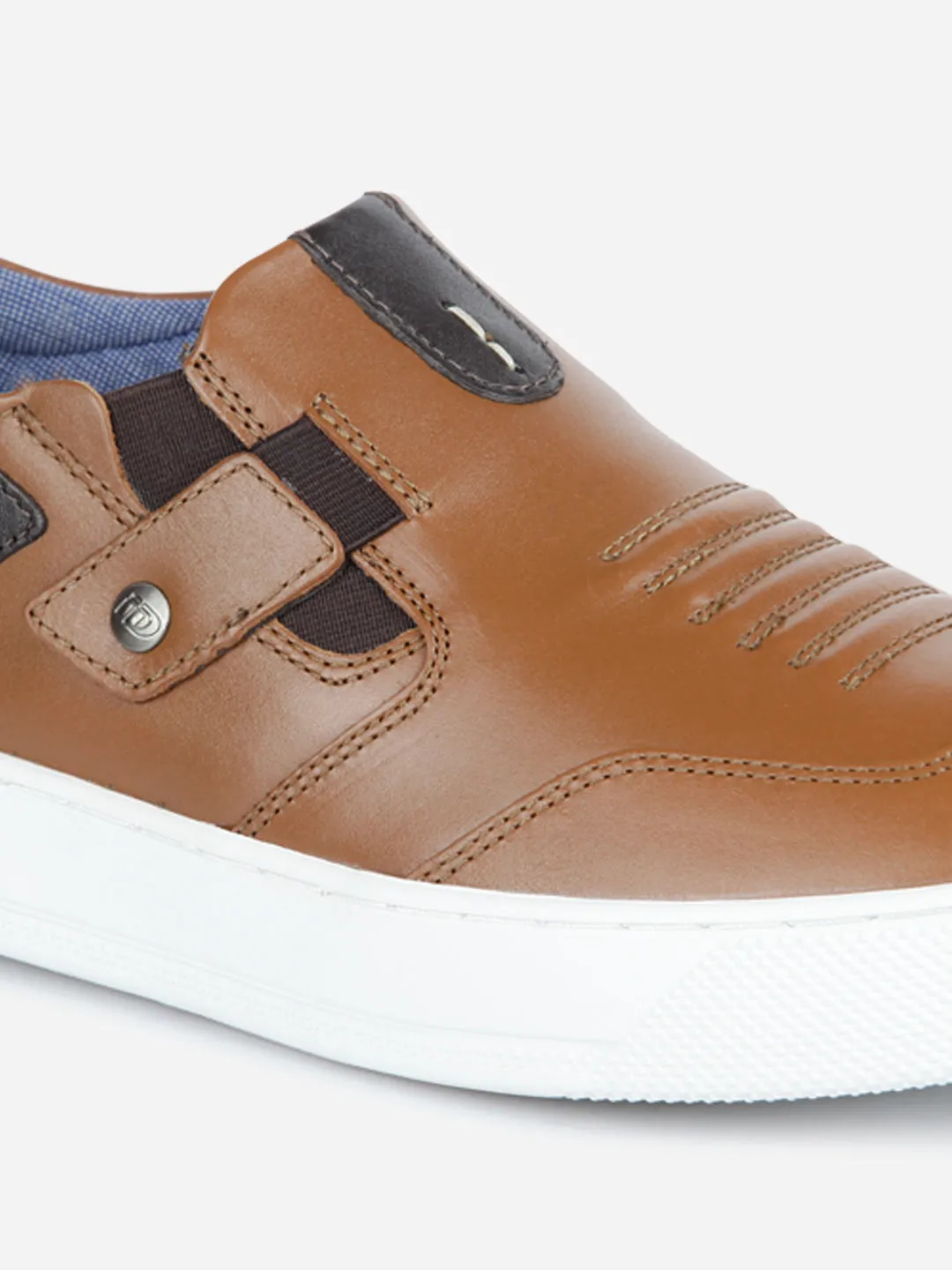 Men's Tan Slip On Sneaker (ID3050)