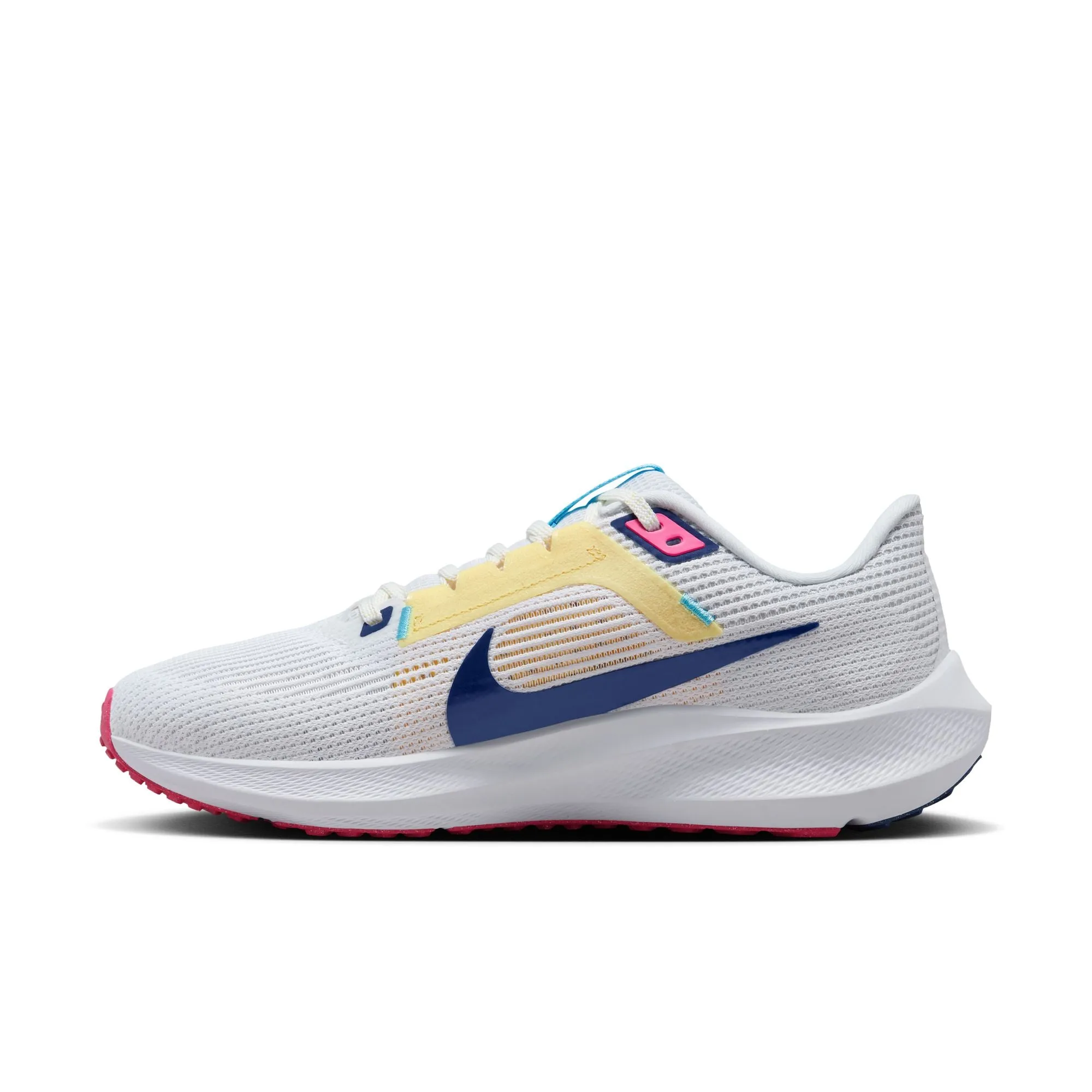 Nike Women's Pegasus 40 Running Shoes White / Photon Dust / Fierce Pink / Deep Royal Blue