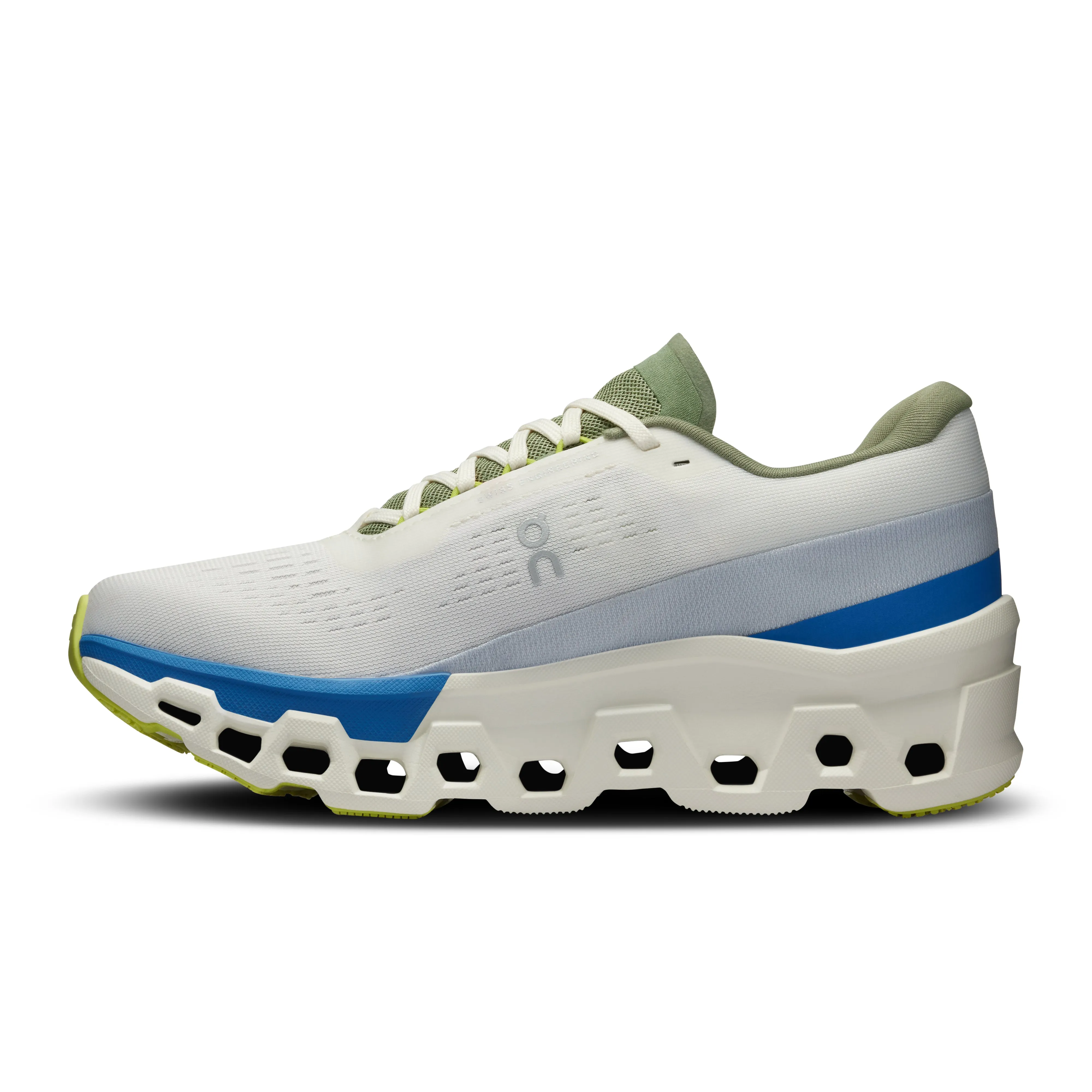 On Men's Cloudmonster 2 DISTANCE Running Shoes White / Lapis