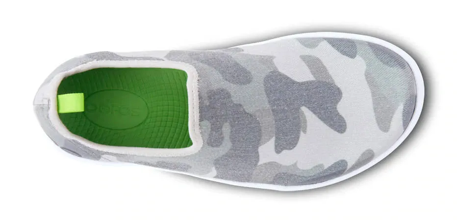 OOFOS Womens OOmg  Eezee Low White Green Camo