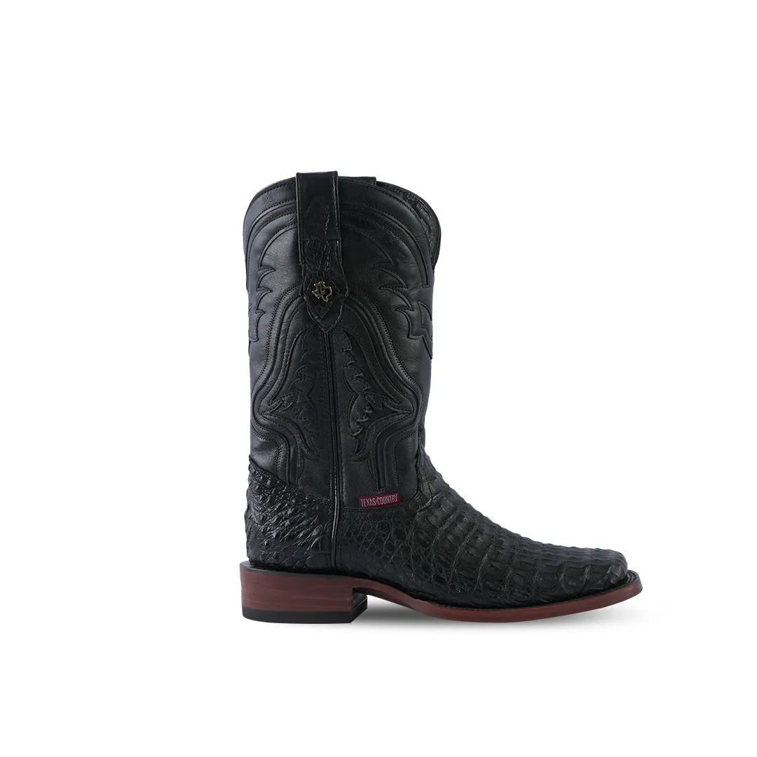 Texas Country Exotic Boot Lomo Caiman Black LM80