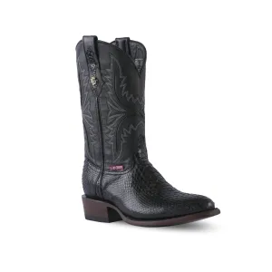 Texas Country Exotic Boot Python Black Round Toe PN240