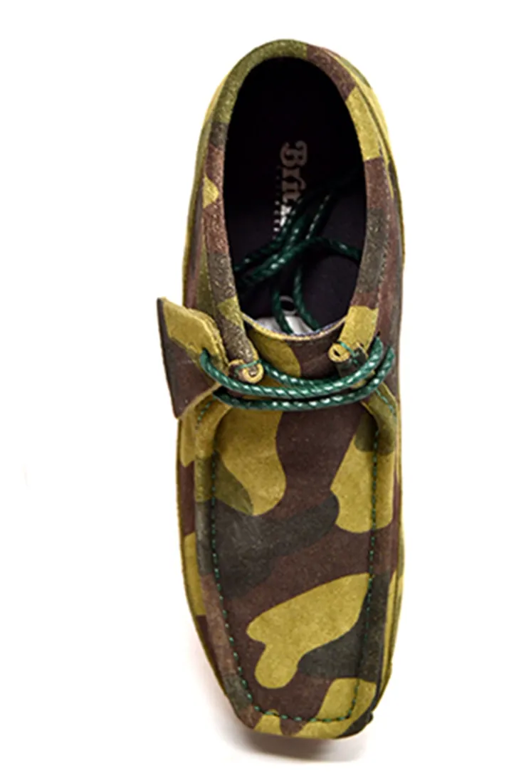 Walkers Green Camouflage Mens Casual Shoe - British Collection